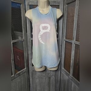 Zyia Active,Hendrix Kettle Moon, Pastel Gradiant, Sz Small, Sleeveless Tank Top